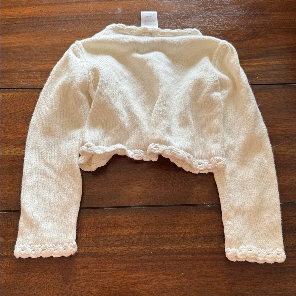 Gymboree‎ Creamy white Knit Cardigan Sz 2T